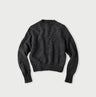 Shetland Boiled Wool Sweater Charcoal
