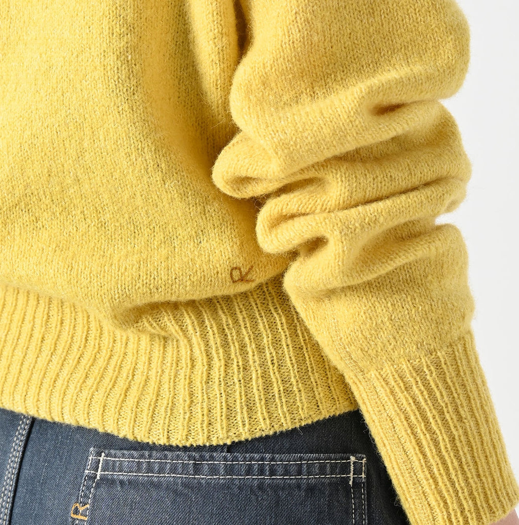 Shetland Boiled Wool Sweater Detail