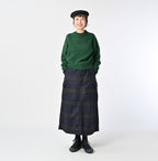 Shetland Boiled Wool Sweater Female Model