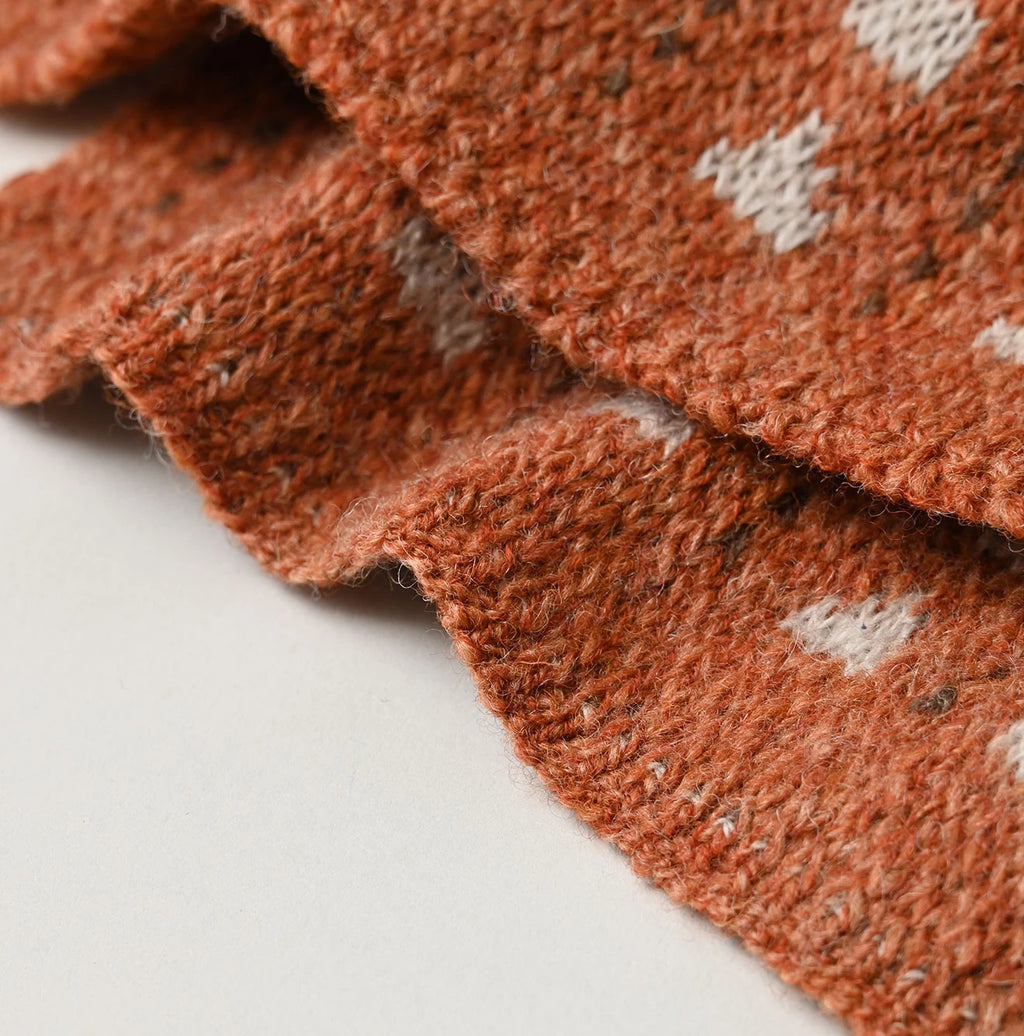 Shetland SAIJIKI Chestnuts Komon Muffler