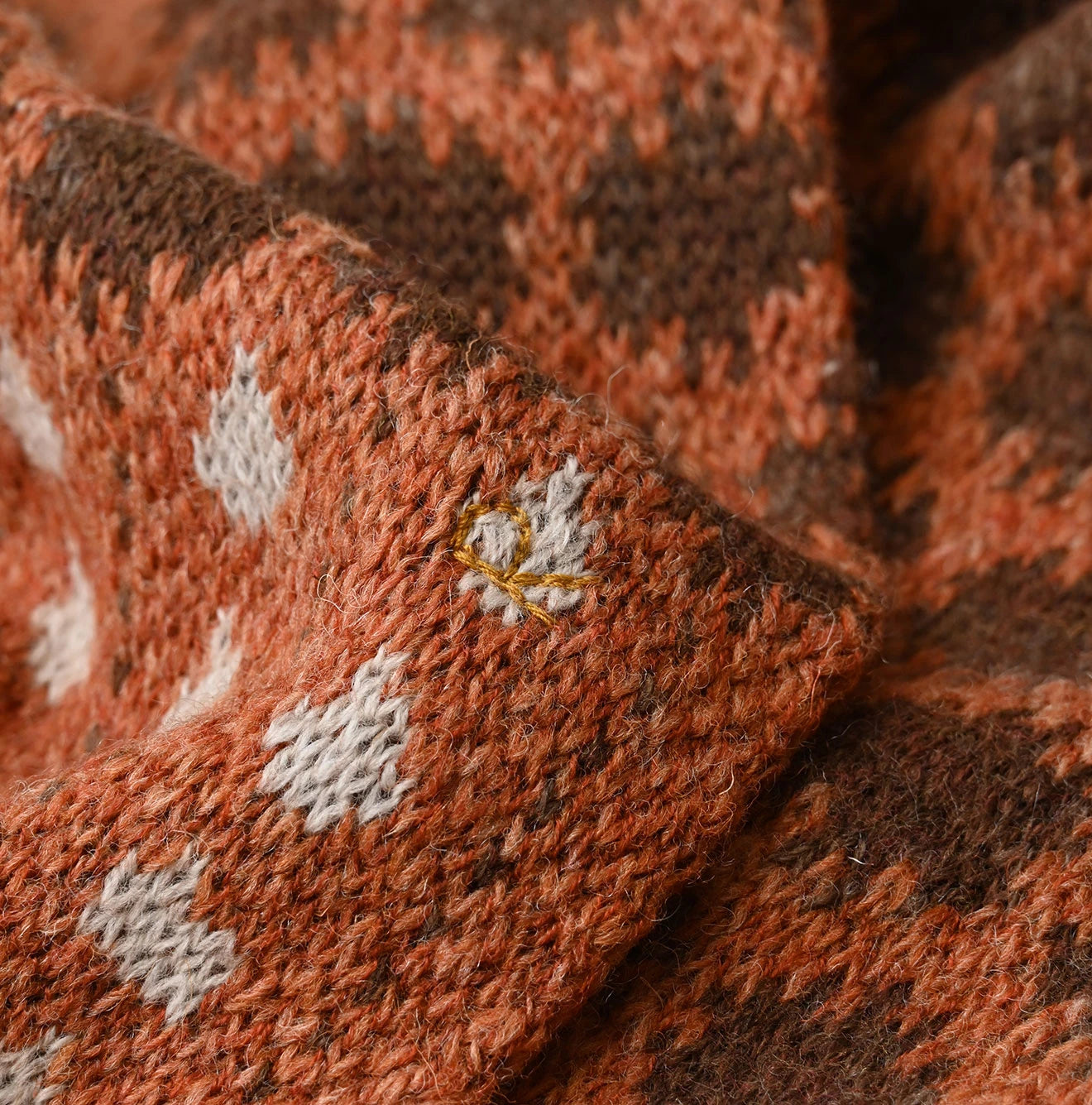 Shetland SAIJIKI Chestnuts Komon Muffler
