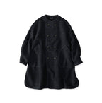 Boiled Wool Knit Tyrolean Coat Navy Top