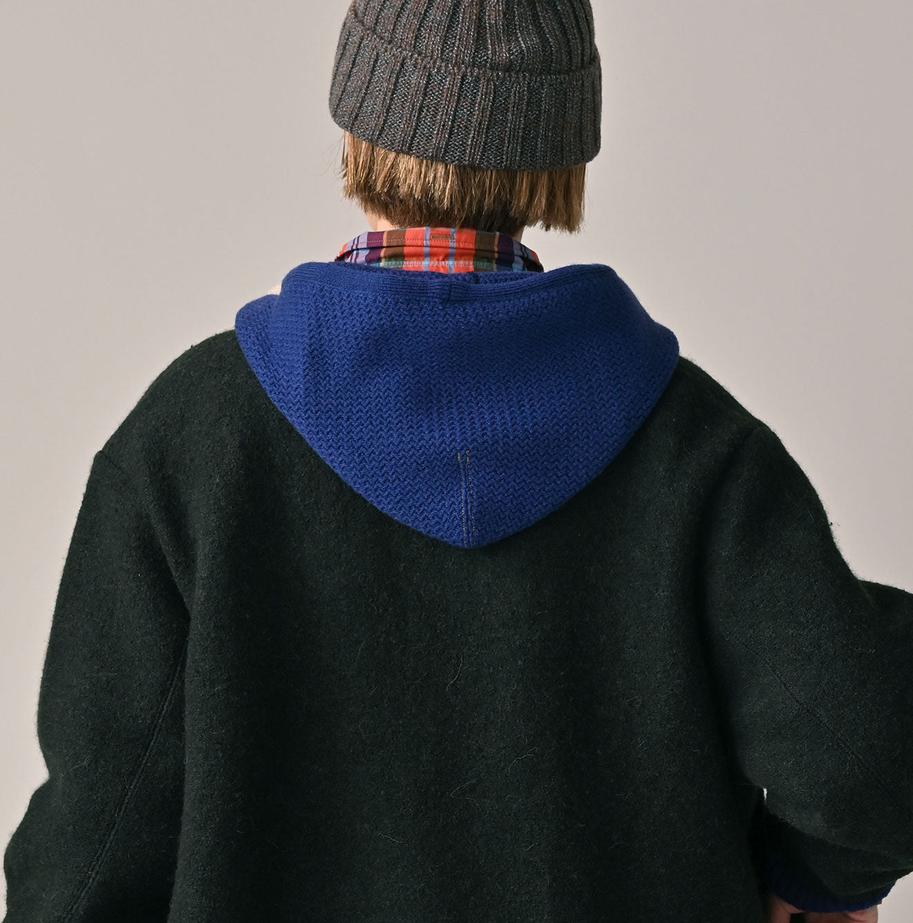 Boiled Wool Knit Tyrolean Coat Detail