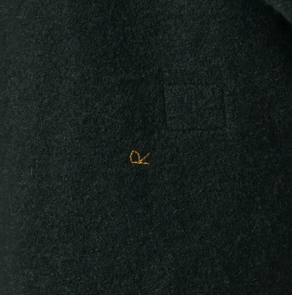 Boiled Wool Knit Tyrolean Coat Detail