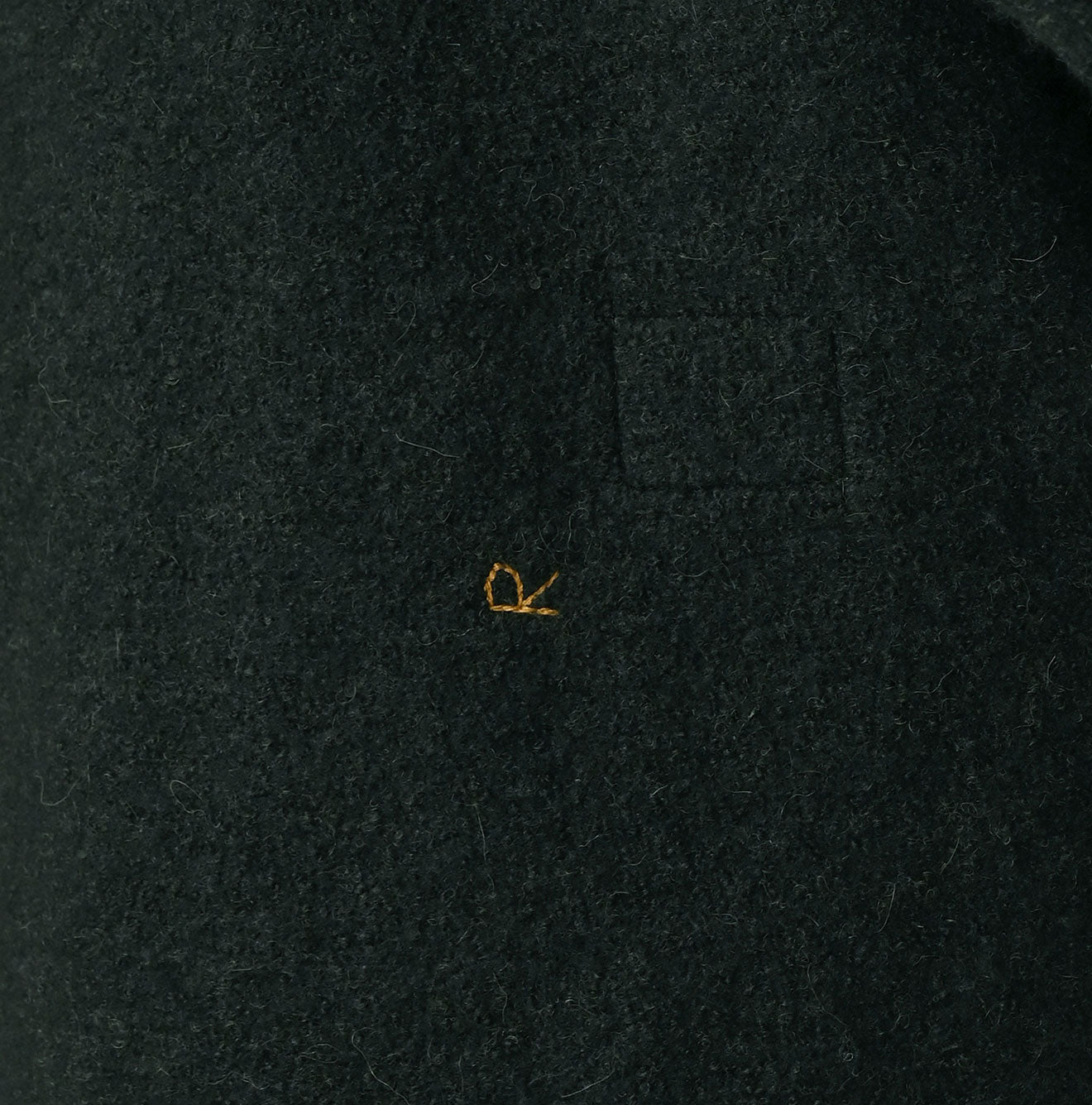 Boiled Wool Knit Tyrolean Coat Detail