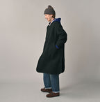Boiled Wool Knit Tyrolean Coat Female Model