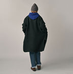 Boiled Wool Knit Tyrolean Coat Female Model