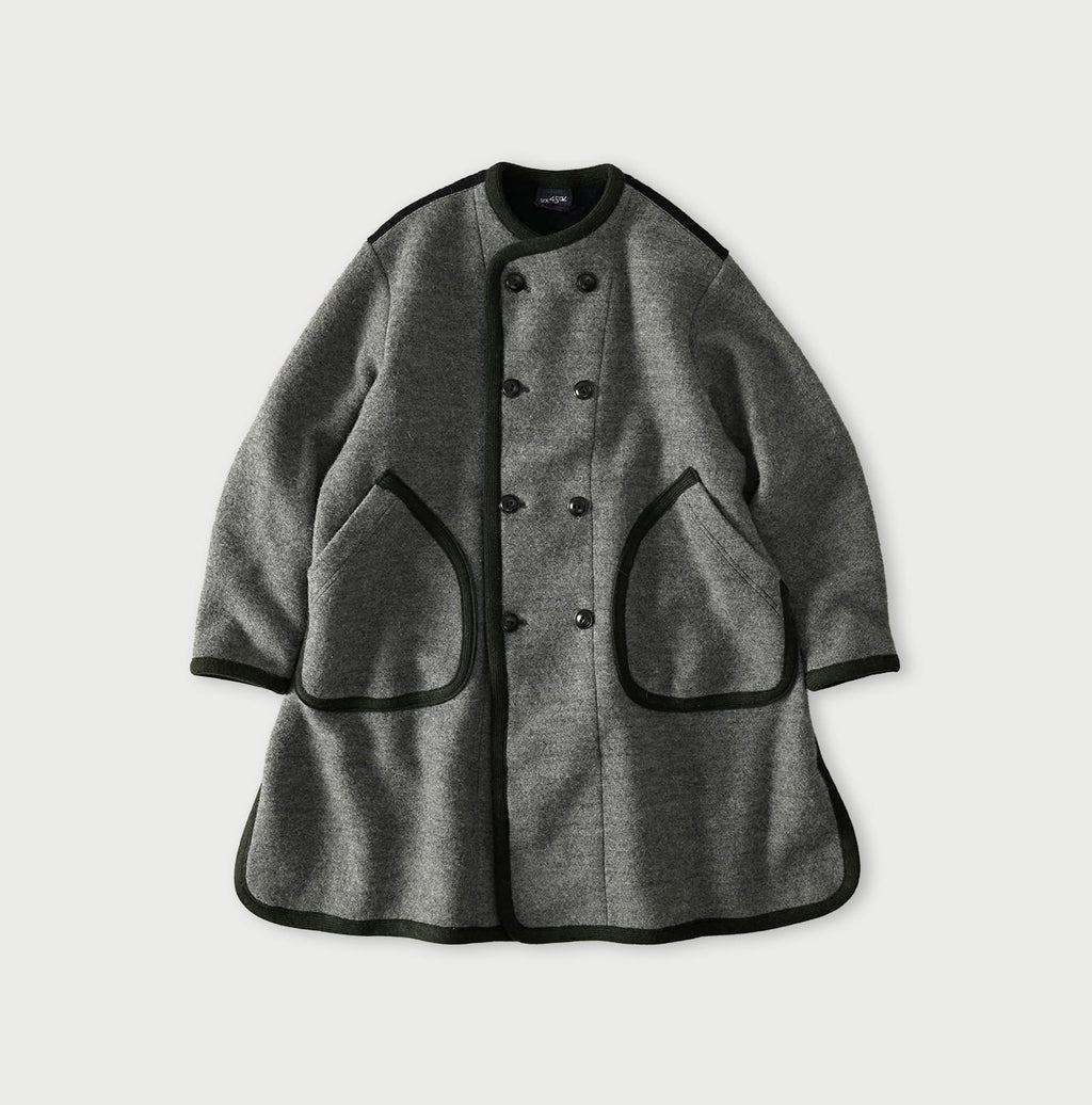 Crazy Boiled Wool Knit Tyrolean Coat