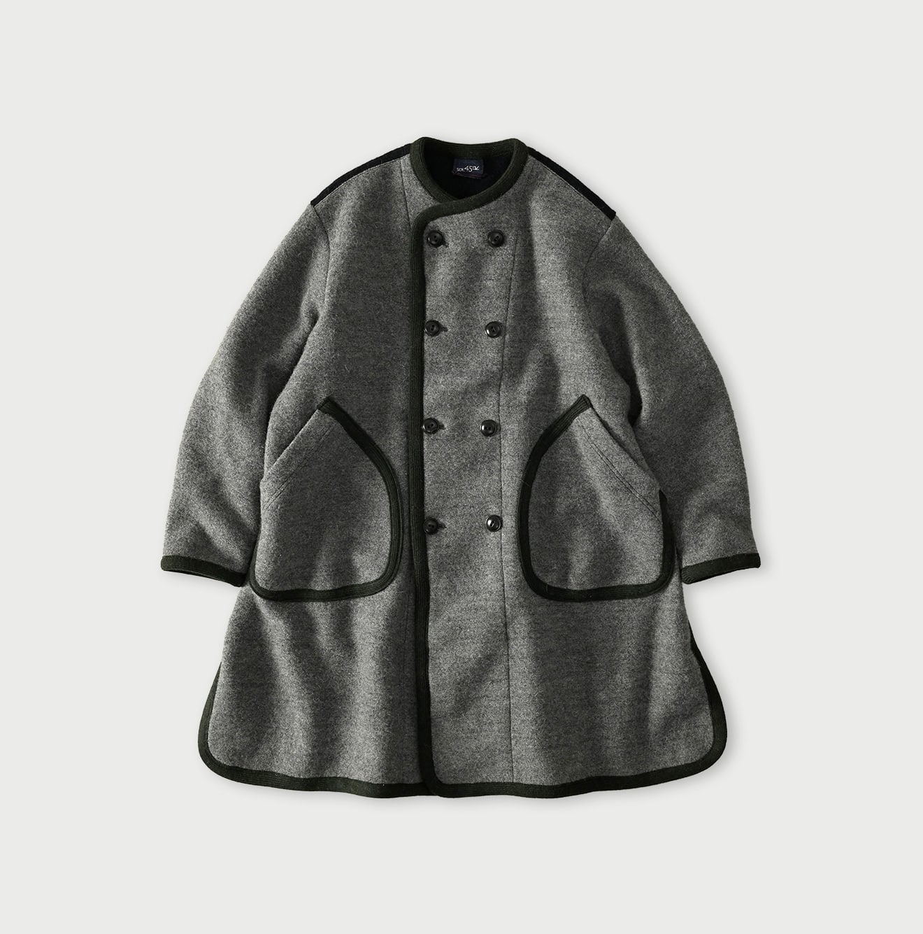 Crazy Boiled Wool Knit Tyrolean Coat