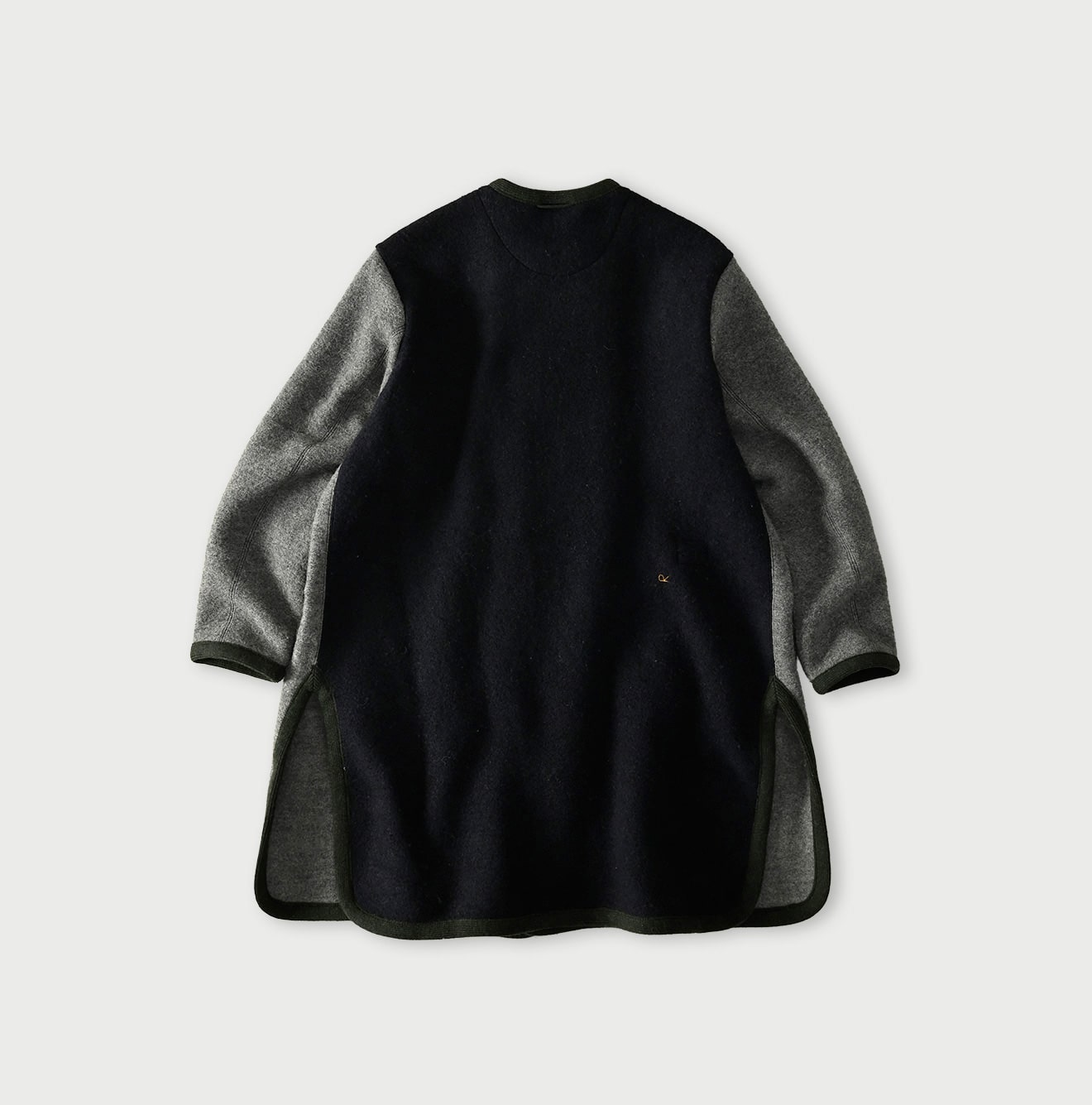 Crazy Boiled Wool Knit Tyrolean Coat Back