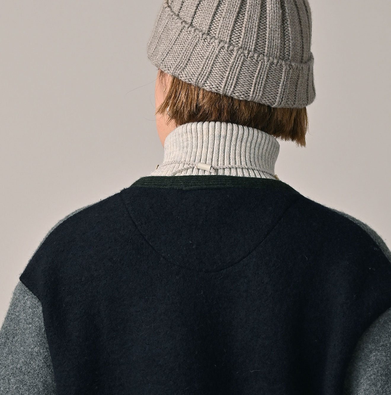 Crazy Boiled Wool Knit Tyrolean Coat Detail