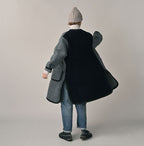 Crazy Boiled Wool Knit Tyrolean Coat Female Model