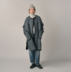 Crazy Boiled Wool Knit Tyrolean Coat Female Model