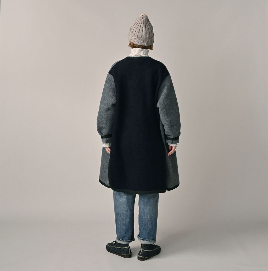 Crazy Boiled Wool Knit Tyrolean Coat Female Model