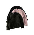 Boiled Wool Knit Tyrolean Cardigan