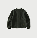 Boiled Wool Knit Tyrolean Cardigan Back
