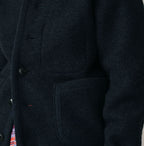Boiled Wool Knit Tyrolean Cardigan Detail