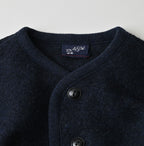 Boiled Wool Knit Tyrolean Cardigan Detail