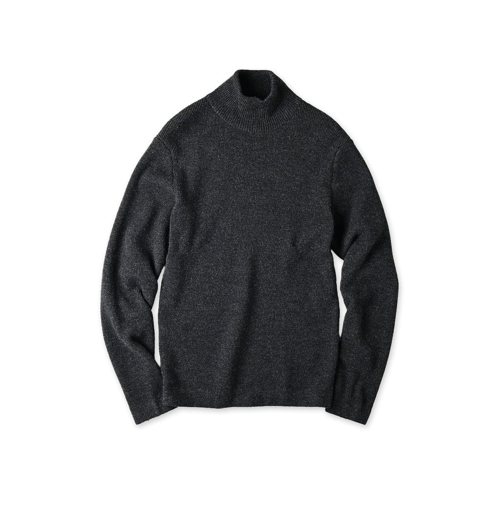 US Float Boiled Wool Ribbed Turtle Charcoal Top