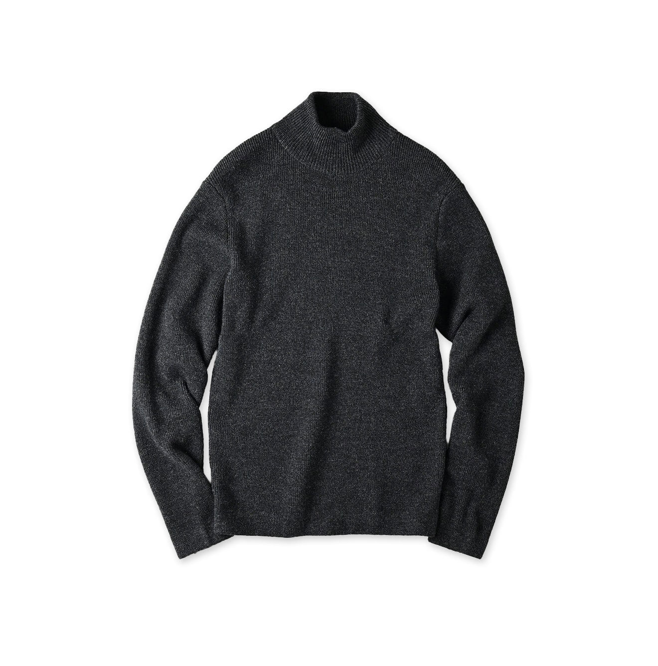 US Float Boiled Wool Ribbed Turtle Charcoal Top