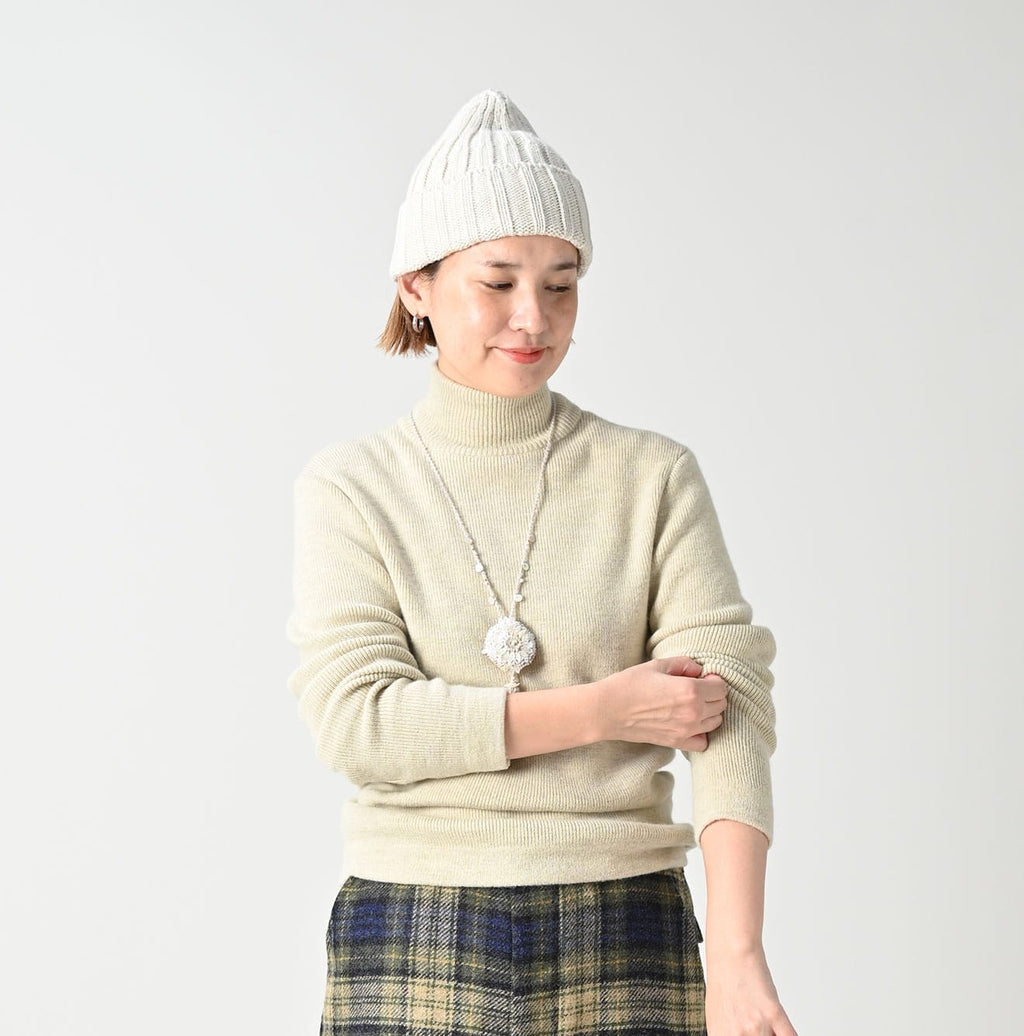 US Float Boiled Wool Ribbed Turtle Female Model