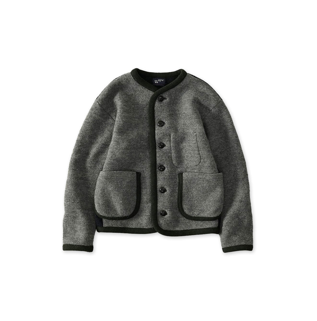 Crazy Boiled Wool Knit Tyrolean Cardigan