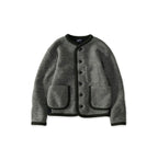 Crazy Boiled Wool Knit Tyrolean Cardigan