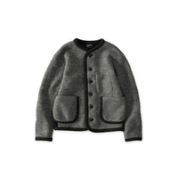 Crazy Boiled Wool Knit Tyrolean Cardigan