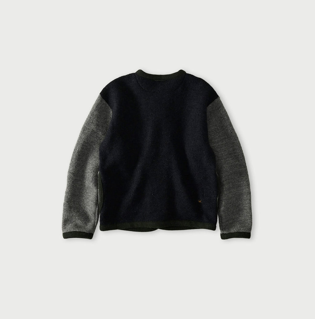 Crazy Boiled Wool Knit Tyrolean Cardigan Back