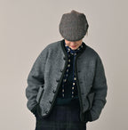 Crazy Boiled Wool Knit Tyrolean Cardigan Female Model