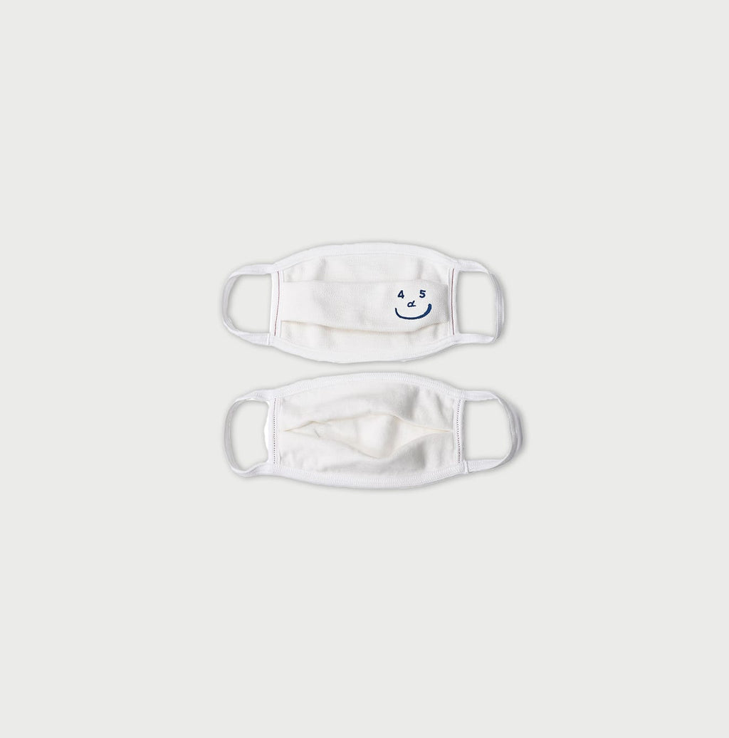 Cotton Kanoko Smile Mask White