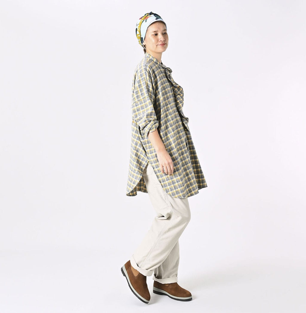 ONEONE Iroiro Indian Flannel Frill Tunic Female Model