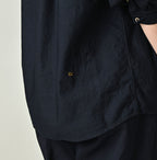 Indigo Supima OX Petit Collar Long Sleeve Coupé Shirt Detail