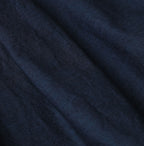 Indigo Supima OX Petit Collar Long Sleeve Coupé Shirt Detail