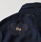 Indigo Supima OX Petit Collar Long Sleeve Coupé Shirt Detail