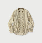 Ivy Flower Print Frill Blouse Brown