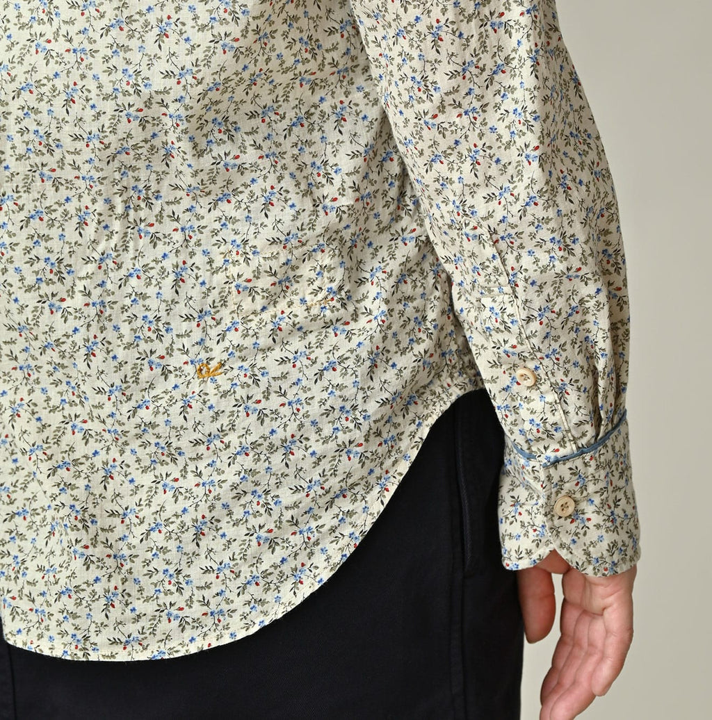 Ivy Flower Print Frill Blouse Detail