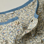 Ivy Flower Print Frill Blouse Detail