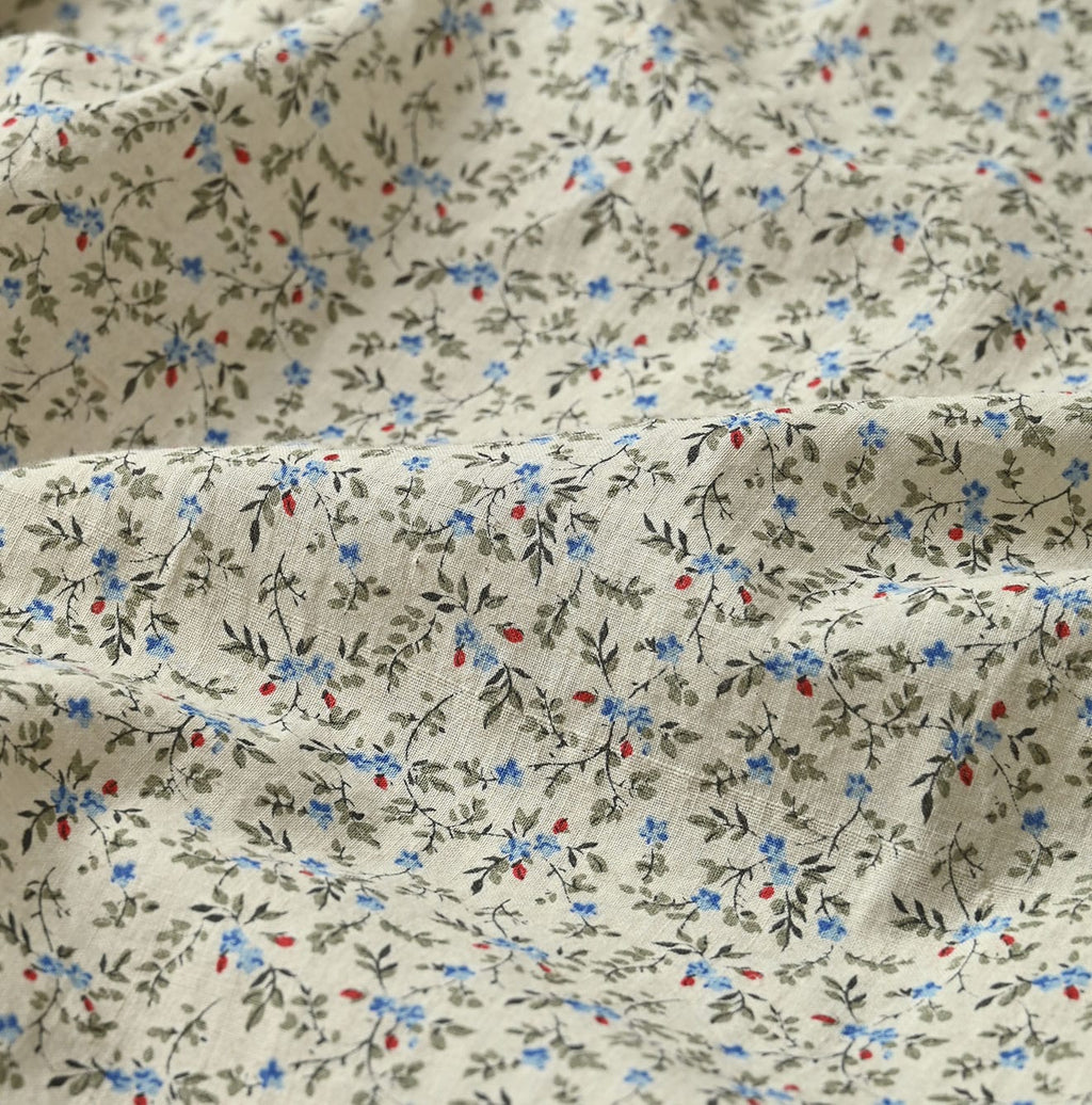 Ivy Flower Print Frill Blouse Detail