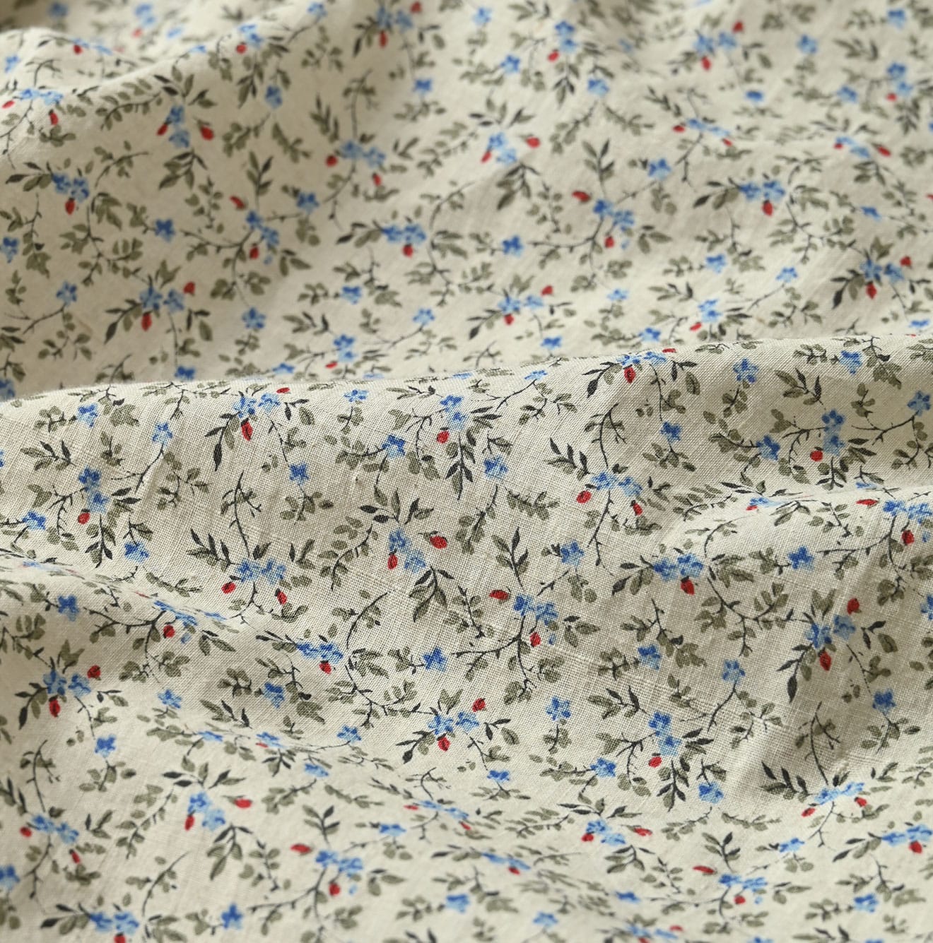 Ivy Flower Print Frill Blouse Detail