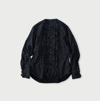Indigo Ivy Flower Print Frill Blouse