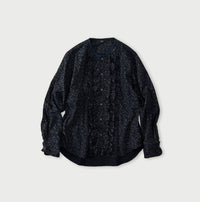Indigo Ivy Flower Print Frill Blouse
