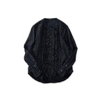 Indigo Ivy Flower Print Frill Blouse