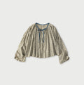 Ivy Flower Print Chou Chou Smock Blouse Blue