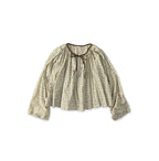 Ivy Flower Print Chou Chou Smock Blouse Brown