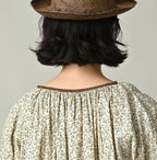 Ivy Flower Print Chou Chou Smock Blouse Detail