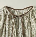 Ivy Flower Print Chou Chou Smock Blouse Detail
