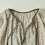 Ivy Flower Print Chou Chou Smock Blouse Detail