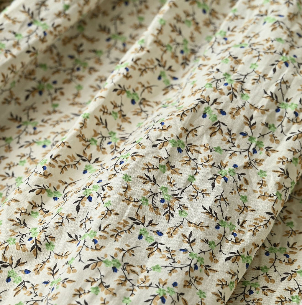 Ivy Flower Print Chou Chou Smock Blouse Detail