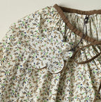 Ivy Flower Print Chou Chou Smock Blouse Detail